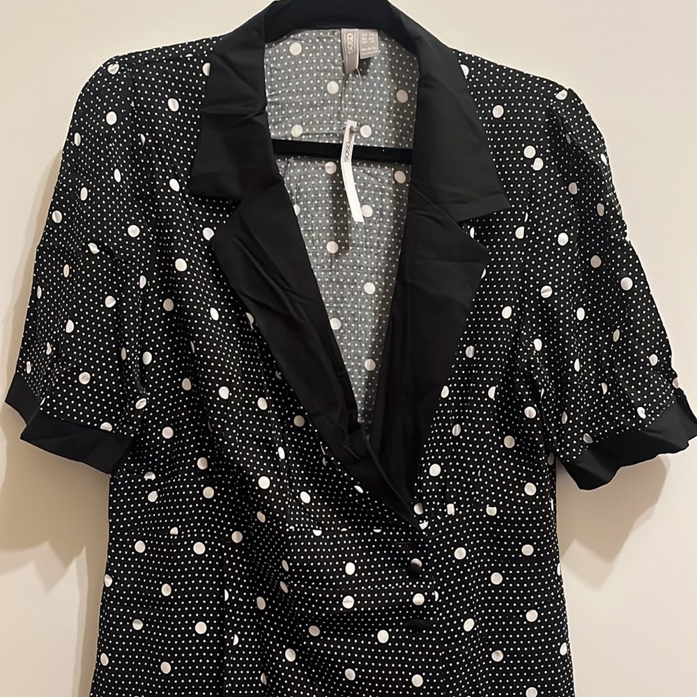 ASOS collared wrap button mini dress